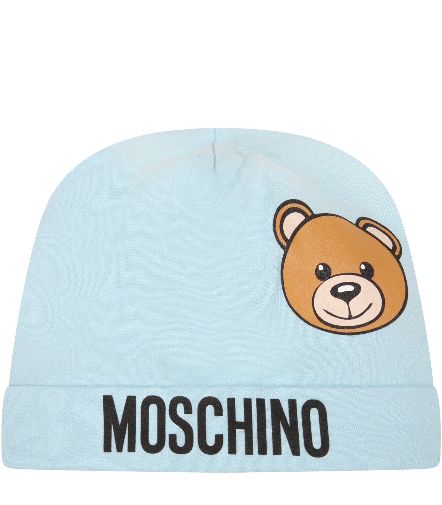 MOSCHINO MUX047 BABY HAT BLUE CELESTE