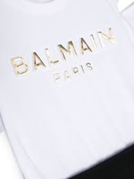 balmain BS1A41 JERSEY DRESS white&black 100NE 2
