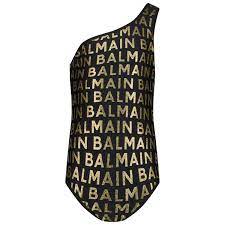 balmain BSCA49 SWIMSUIT black&gold 930OR